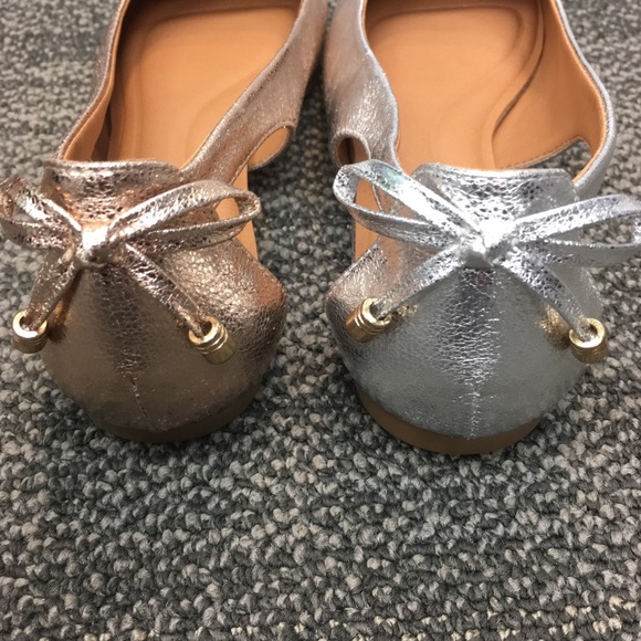 Nature Br Red Fx Suede Open Side Ballerina Flats - Picture 7 of 8